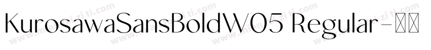 KurosawaSansBoldW05 Regular字体转换